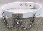 Dream Girl Leather Heart Lock Chokers