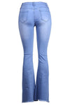 Blue High-Waisted Ripped Jeans